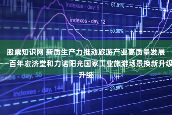 股票知识网 新质生产力推动旅游产业高质量发展——百年宏济堂和力诺阳光国家工业旅游场景换新升级