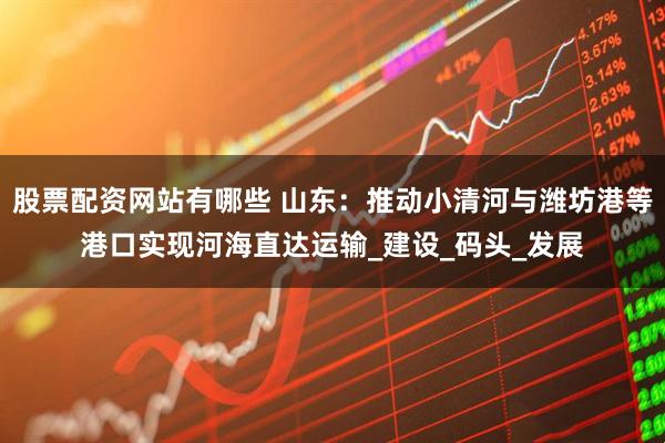 股票配资网站有哪些 山东：推动小清河与潍坊港等港口实现河海直达运输_建设_码头_发展